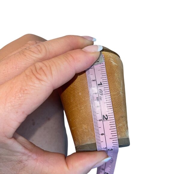 Two Lips Womens Clogs Size 7 Brown Sylvia Leather Fringed Chunky Heel Casual - Picture 9 of 12